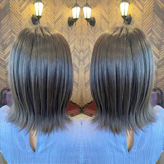 ミディアム カラー tocca 💜石田愛結💜のヘアスタイル