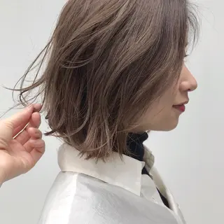 ミディアム カラー HARUNA🤍 大人ショートヘアのヘアスタイル