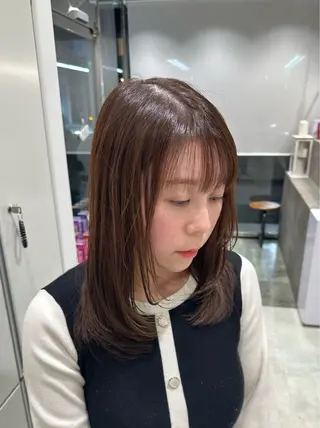 セミロング 鶴見/Bonecca /林 愛翔のヘアスタイル