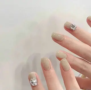 ネイル フィルイン、長さ出し 深爪矯正のネイルデザイン