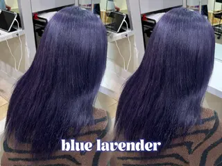 セミロング ハイトーン×推し カラー💫Miyuのヘアスタイル