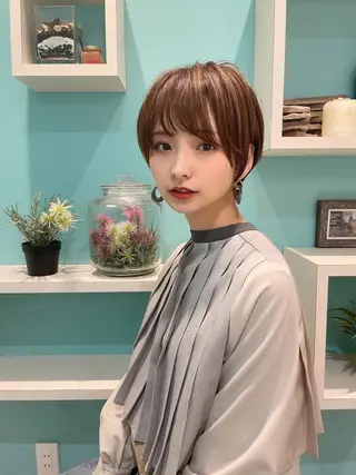 ショート 縮毛/ショート/ ボブ/レイヤー/小原のヘアスタイル