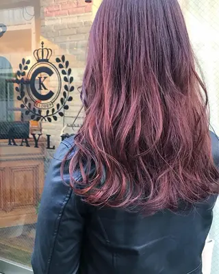 ロング 艶カラー/フェイス レイヤー/たむのヘアスタイル