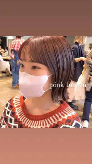 ショート カラー 暖色/艶髪/ボブ/ ショート/Ayaのヘアスタイル