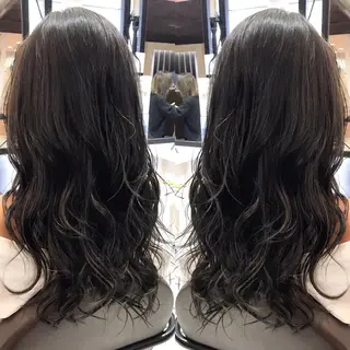 ロング カラー シールエクステ⭐️ オオミタクヤのヘアスタイル