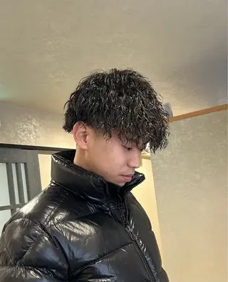 ミディアム パーマ メンズ メンズカット/ 雄大のヘアスタイル