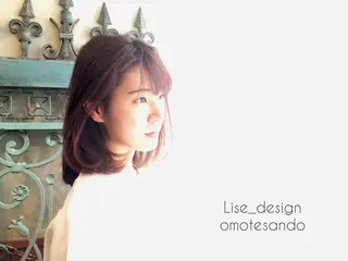 ミディアム カラー パーマ ヘアアレンジ 表参道Lise おおいしおりのヘアスタイル