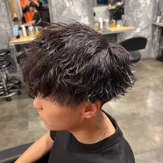 ショート カラー パーマ ヘアアレンジ メンズ キッズ 🔷横浜1のパーマ 職人🔷将太郎のヘアスタイル