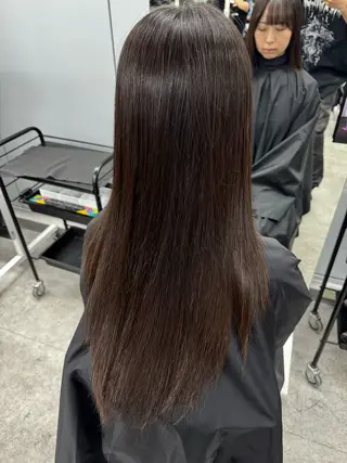 ロング カラー ヘアアレンジ 赤み消し/透明感 ブラウン🌿堅伍のヘアスタイル