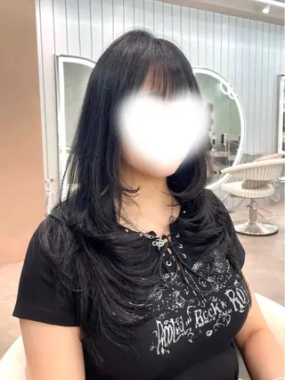 ロング 大宮🤍縮毛矯正 レイヤー🪽なるのヘアスタイル