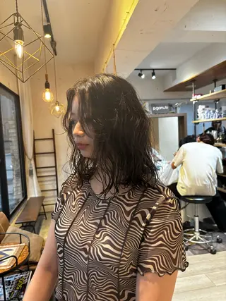 ミディアム パーマ 🍒サクラ🍒 /透明感カラー/艶髪のヘアスタイル