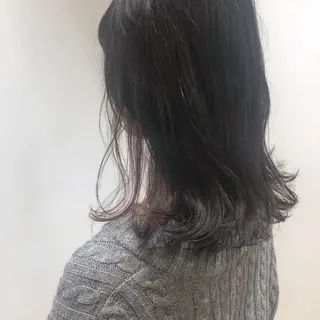 セミロング カラー 江原 彩華のヘアスタイル