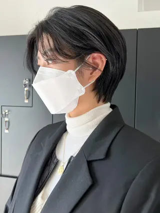 ショート カラー パーマ ヘアアレンジ ITbyALBUM 中野店のヘアスタイル