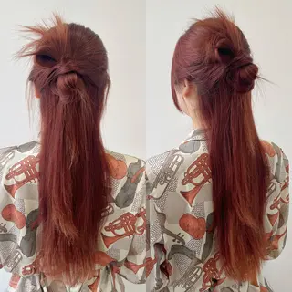 ロング カラー ヘアアレンジ 髙木美緒🌿 レイヤー/アレンジのヘアスタイル