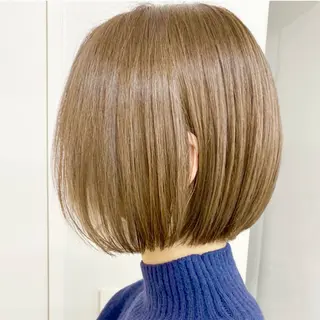 ミディアム まとまるボブ/縮毛矯 生🌿あおい✨のヘアスタイル