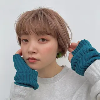 ショート 🌱ボブ/レイヤー/ ベージュ/あやみ✨のヘアスタイル