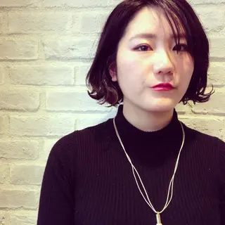 ショート ミディアム カラー la fith所属・rico_by ヘアとアイブロウのヘアスタイル