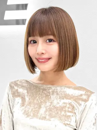 ショート カラー ヘアアレンジ ‎🤍韓国ボブ/ 縮毛矯正🪽‪ひかりのヘアスタイル