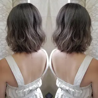 ミディアム カラー パーマ ヘアアレンジ ネイル キッズ メンズ マツエク・マツパ 🌸グレージュ/ ベージュ🌸yutaのヘアスタイル