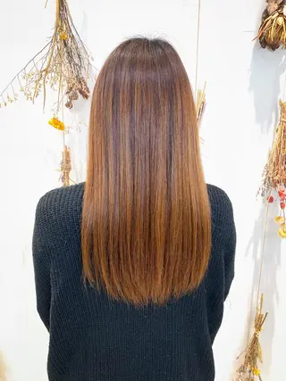 セミロング パーマ 縮毛矯正/髪質改善 /韓国風　山川春輝のヘアスタイル