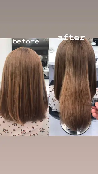 ミディアム カラー ブリーチ縮毛矯正 /髪質改善/KEIのヘアスタイル