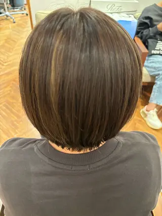 ショート カラー 秋山知穂🌸縮毛矯正 ショートお任せ🌸のヘアスタイル