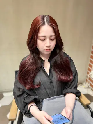 カラー ヘアアレンジ 似合わせ顔まわり カット💛森尾真由美のヘアスタイル