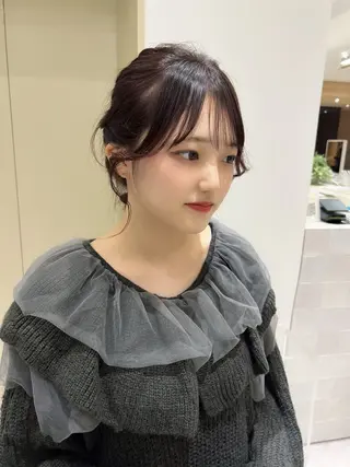 ミディアム カラー 韓国🇰🇷レイヤー 映える顔周り🩷のヘアスタイル