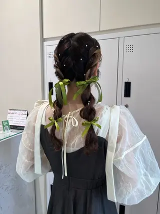 ロング ダブルカラーベージュ カラー/tuburaのヘアスタイル