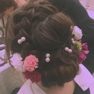 セミロング ヘアアレンジ さかい なつみのヘアスタイル