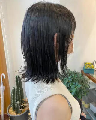 ミディアム カラー パーマ OVER→三軒茶屋 /縮毛矯正・髪質改善のヘアスタイル