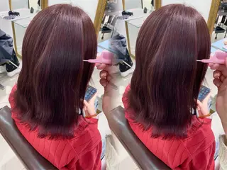 ミディアム カラー ハイトーンカラー 🤍🫧 長井 律のヘアスタイル