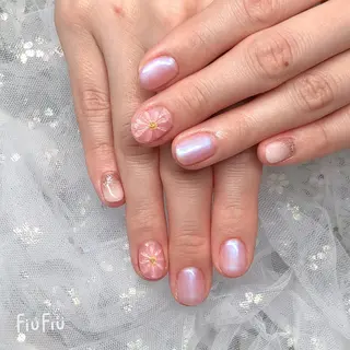 ショート ネイル ハク キのネイルデザイン