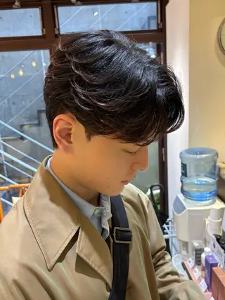 ショート メンズ カルマパーマ韓国ヘア shiryuのヘアスタイル