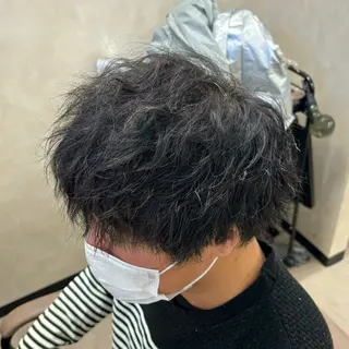 ミディアム パーマ メンズ 竹内滉太 当日予約⭕️のヘアスタイル