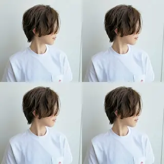 パーマ ショート カラー iplus✴ まつげ、眉毛、耳つぼのマツエク・マツパデザイン