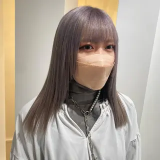 セミロング 推しカラー🌙 RIHOのヘアスタイル