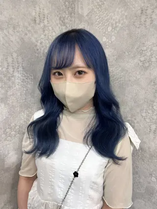 セミロング カラー ヘアアレンジ 韓国レイヤーカット/ 儚げカラーチナツのヘアスタイル