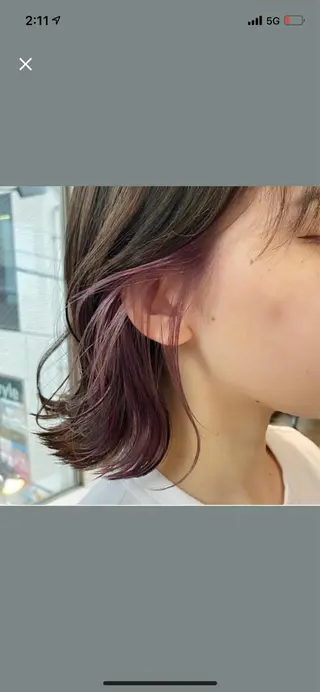 ショート カラー 切りっぱなしボブイヤ リングカラー清水隆央のヘアスタイル