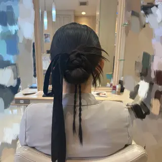 セミロング ヘアアレンジ 山田 桃華のヘアスタイル