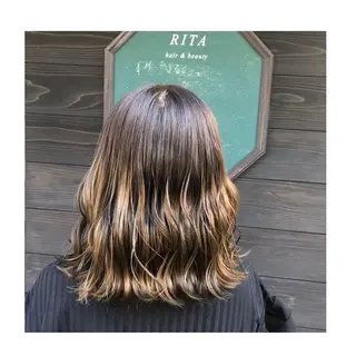 ミディアム ❁⃘ ち だ り さ ❁⃘のヘアスタイル