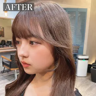 ロング カラー 顔周りカット× 髪質改善【リョウ】のヘアスタイル