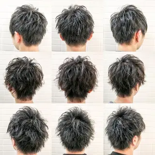 ショート カラー パーマ メンズ 看板犬がお出迎え◎ 初めてでも安心◎のヘアスタイル