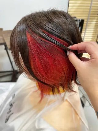 ミディアム カラー SOYON なんば店所属・水島 真彩のヘアスタイル