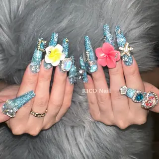 ネイル RICO NAIL所属・RICO Nail パーツつけ放題🌈のネイルデザイン