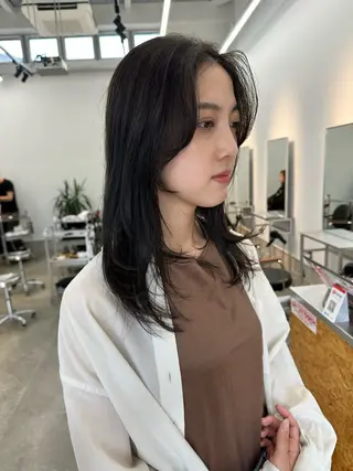 セミロング 南 星来のヘアスタイル