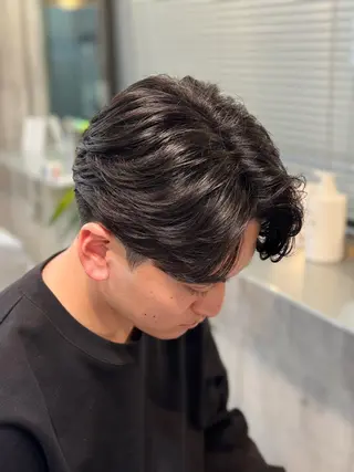 ショート パーマ メンズ 坂井 琉生のヘアスタイル