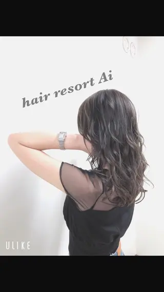 セミロング カラー AI 高田馬場店のヘアスタイル