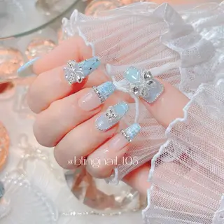 ネイル 23時まで❤︎韓国、 ワンホンネイルのネイルデザイン