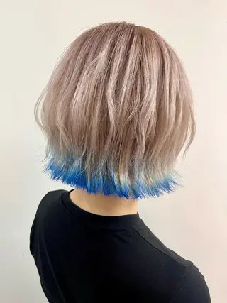 ショート カラー ヘアアレンジ S.BLOOM 川崎 翔哉のヘアスタイル